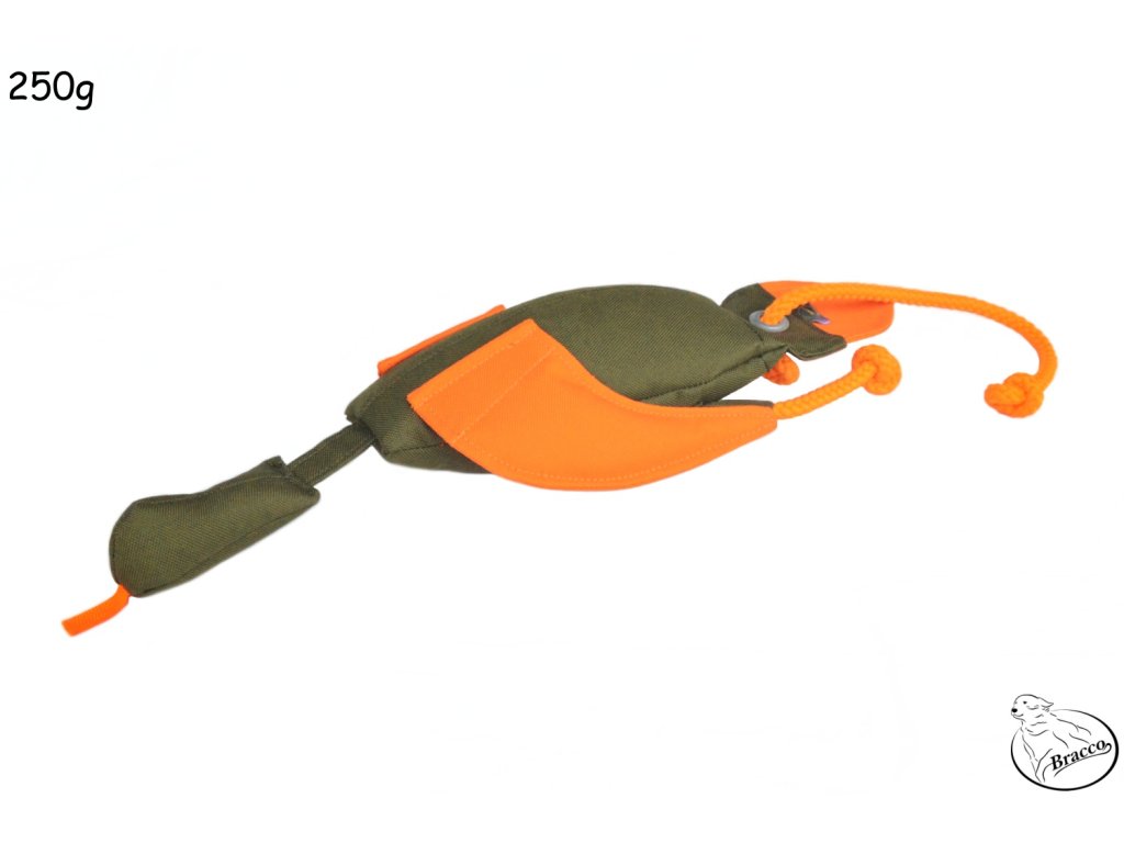 Bracco Teacher Ente Dummy – khaki/orange,  verschiedene Gewichte.