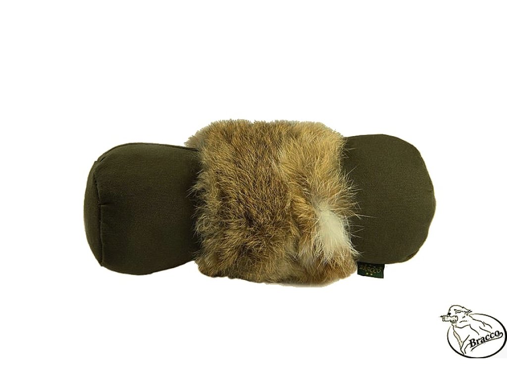 Bracco Teacher Dummy Profi s kožešinou 1.2 kg, khaki