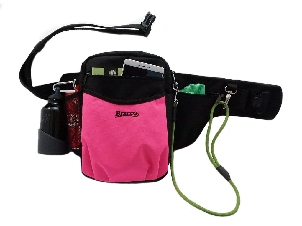 Bracco Trainingsgürtel Hund Multi, Schwarz/Rosa