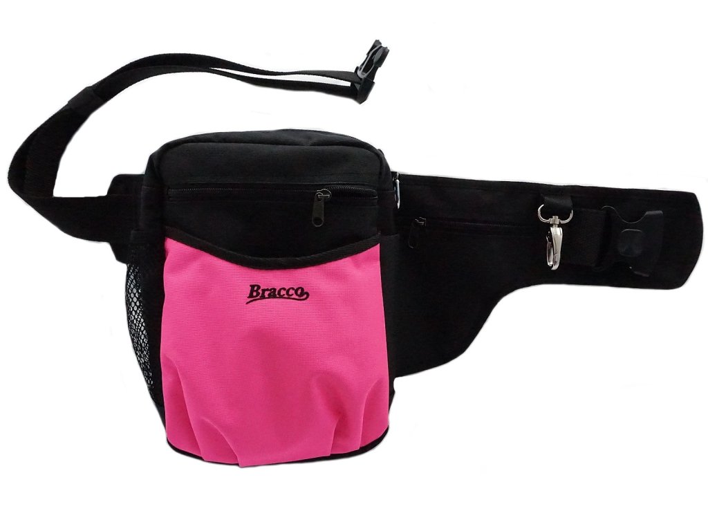 Bracco Trainingsgürtel Hund Multi, Schwarz/Rosa