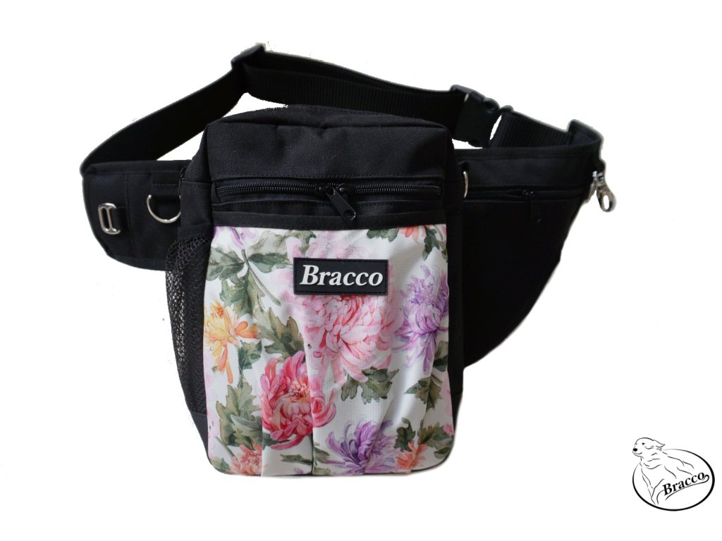 Bracco Trainingsgürtel Hund Multi, Schwarz- Blumen 4