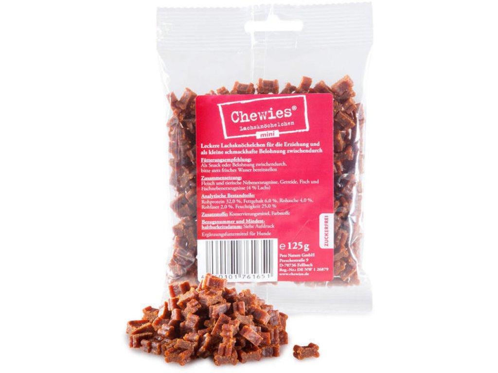 Chewies Mini Lachsknöchelchen - s lososem 125g