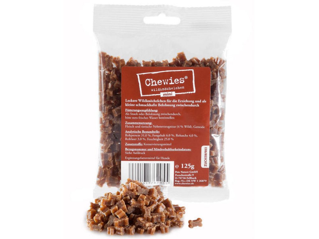 Chewies Mini Wildknöchelchen - se zvěřinou 125g