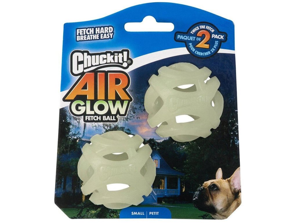 Chuckit! Air Glow Ball děrované svíticí míčky – Small 5 cm – 2 ks