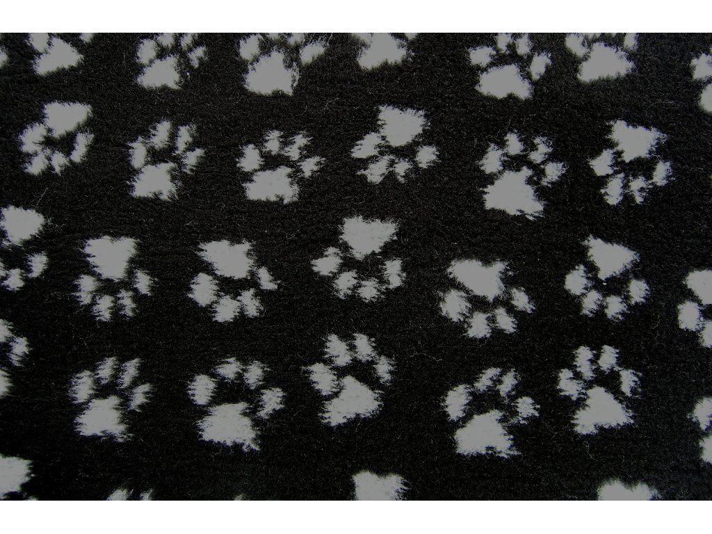 Blanket for the dog, Original Vetbed, black + paws - different sizes.