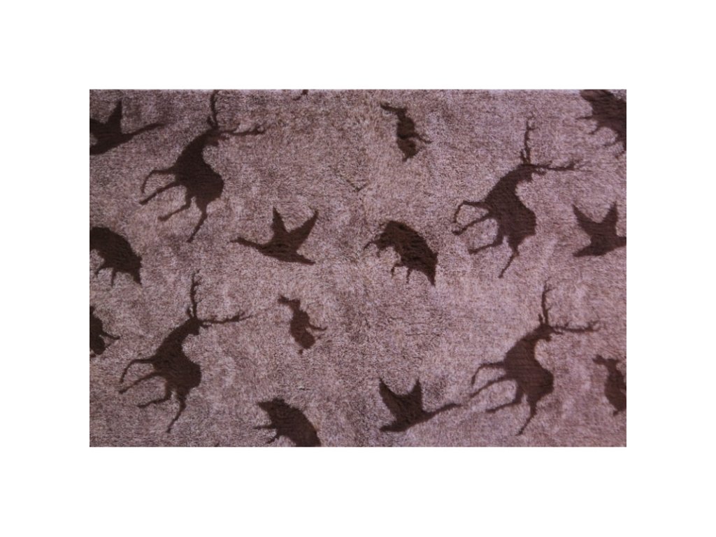 Blanket for the dog, Vetbed Premium quality 30 mm, hunting motif, brown-different sizes