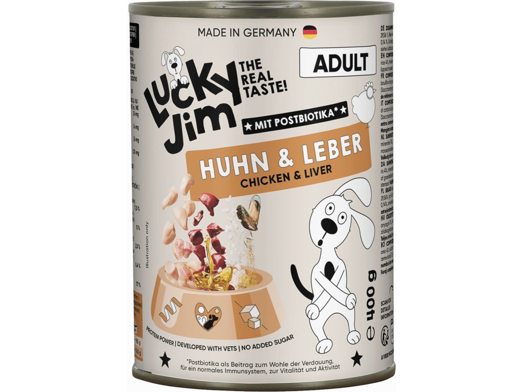 Lucky Jim Classic Adult s kuřecím masem a játry 400 g