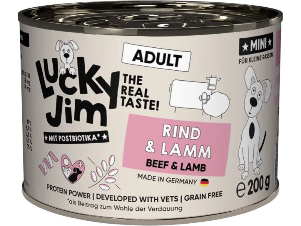 Lucky Jim Classic MINI Adult s hovězím a jehněčím masem 200 g