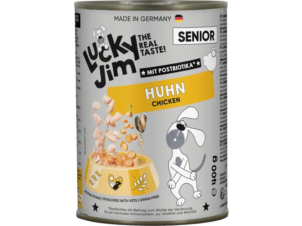 Lucky Jim Classic Senior s kuřecím masem 400 g