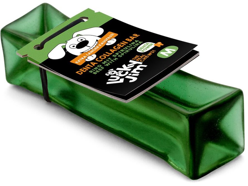 Lucky Jim Denta Kollagen Bar Tyčinka s kolagenem – Spirulina M 60 g