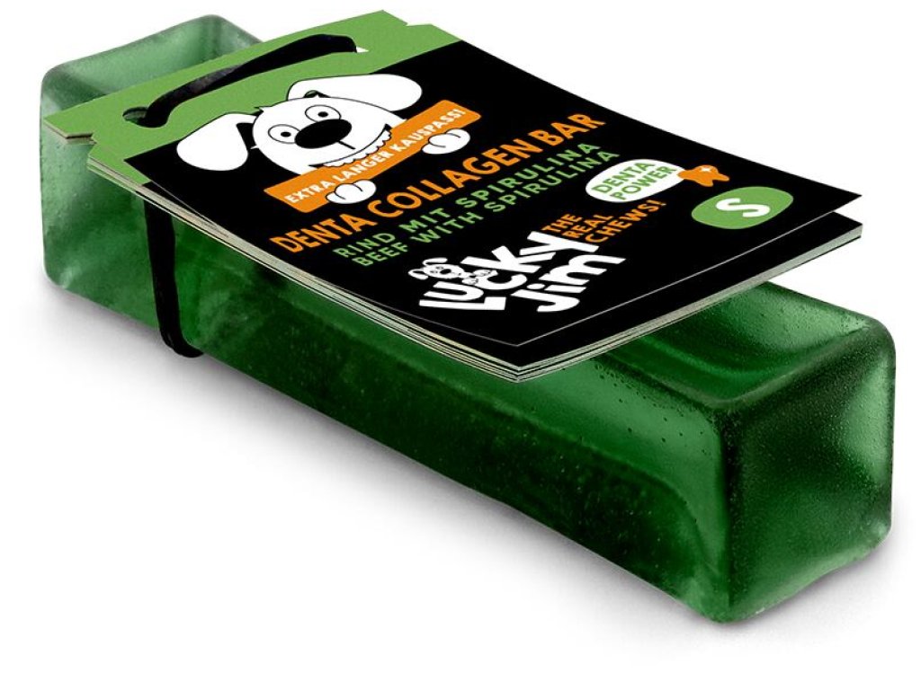 Lucky Jim Denta Kollagen Bar Tyčinka s kolagenem – Spirulina S 25 g