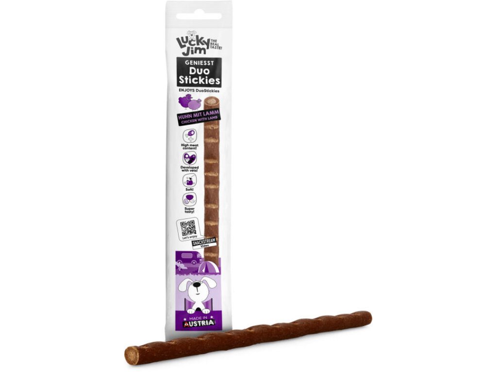 Lucky Jim DuoStickies kuře s jehněčím 15 g