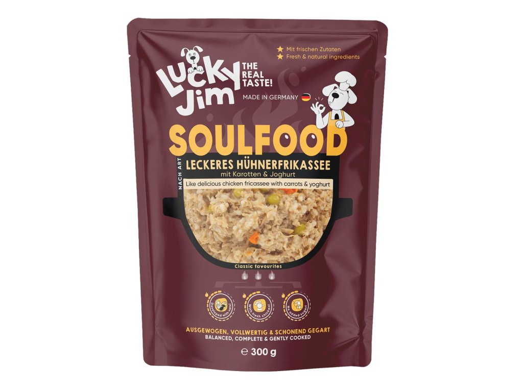 Lucky Jim Soulfood Hühnerfrikassee Kuřecí frikasé s mrkví a jogurtem 300 g