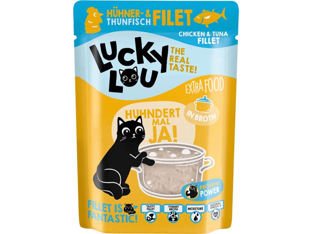 Lucky Lou Extra Food Filet z kuřete s tuňákem ve vývaru 70 g