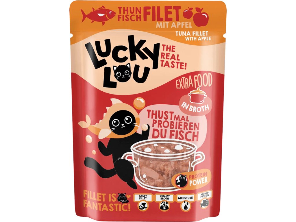 Lucky Lou Extra Food Filet z tuňáka s jablkem ve vývaru 70 g