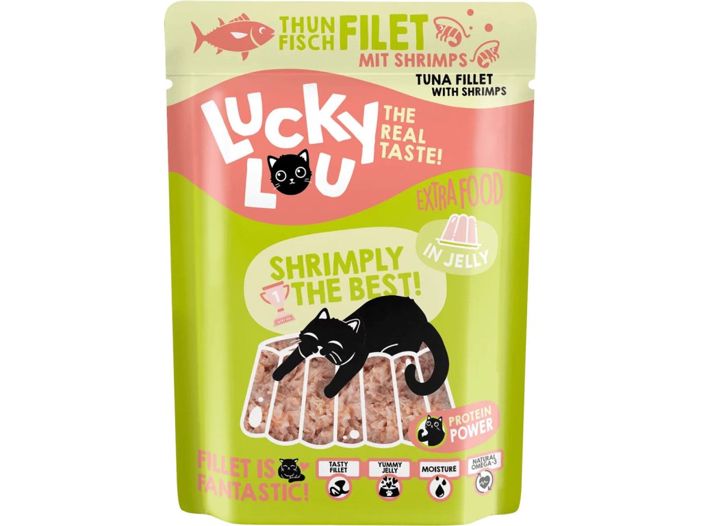 Lucky Lou Extra Food Filet z tuňáka s krevetami v želé 70 g