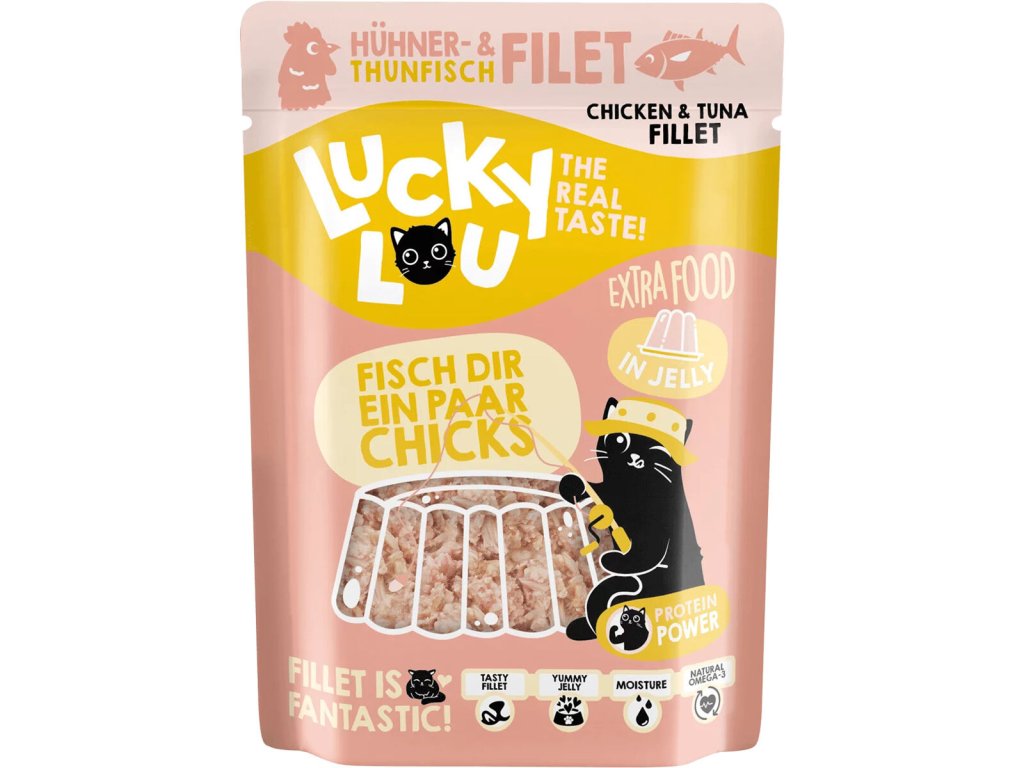 Lucky Lou Extra Food Filet z tuňáka s kuřecím masem v želé 70 g