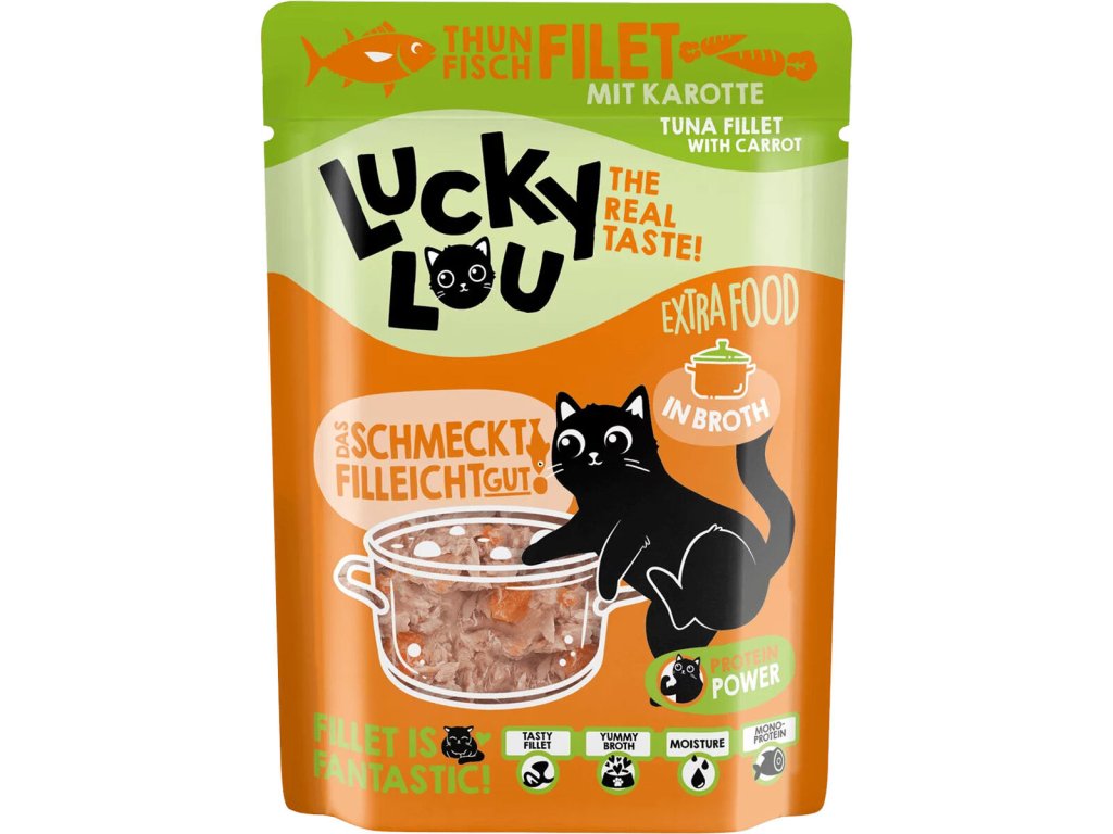 Lucky Lou Extra Food Filet z tuňáka s mrkví ve vývaru 70 g