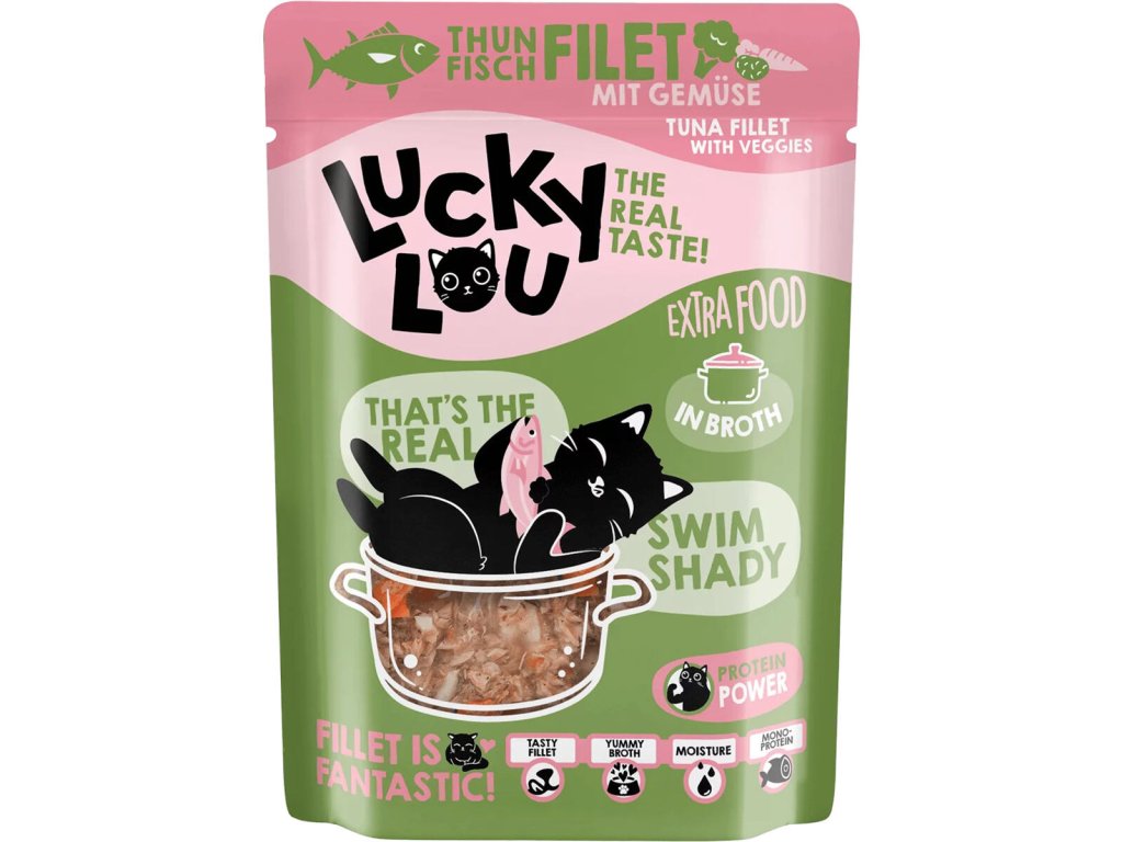 Lucky Lou Extra Food Filet z tuňáka se zeleninou ve vývaru 70 g