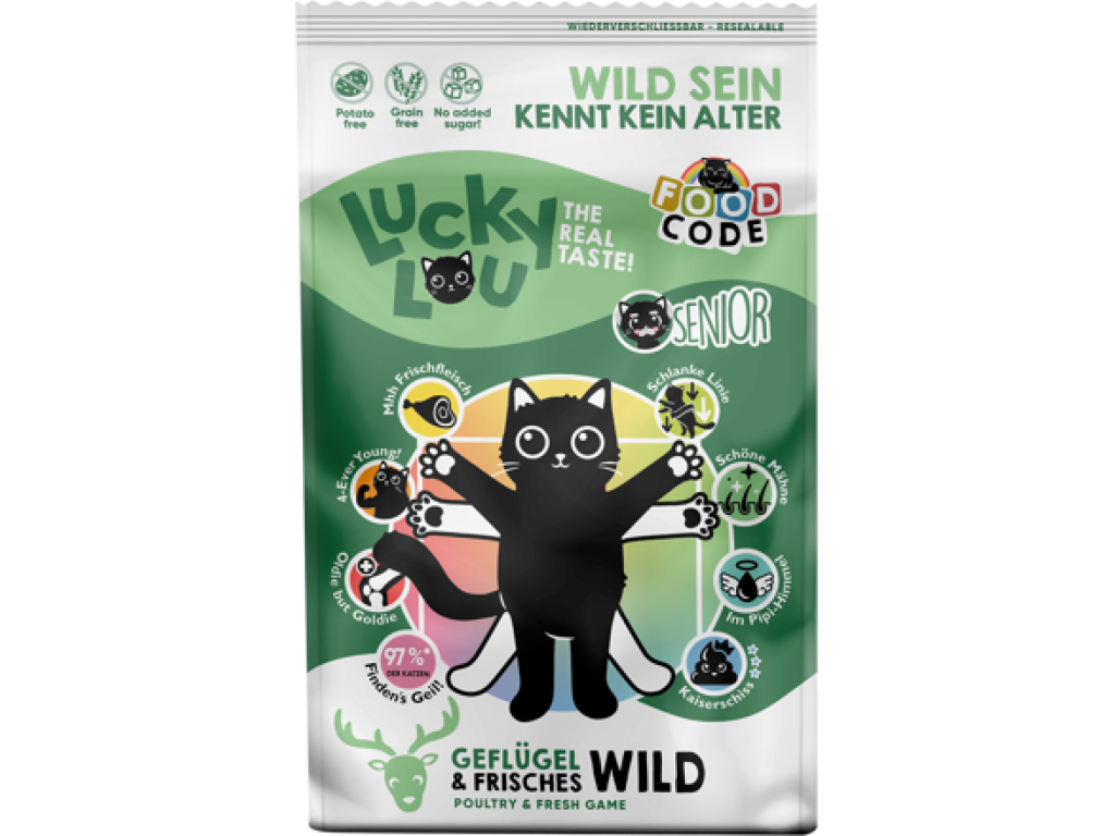 Lucky Lou Senior Geflügel & Wild se zvěřinou 750 g