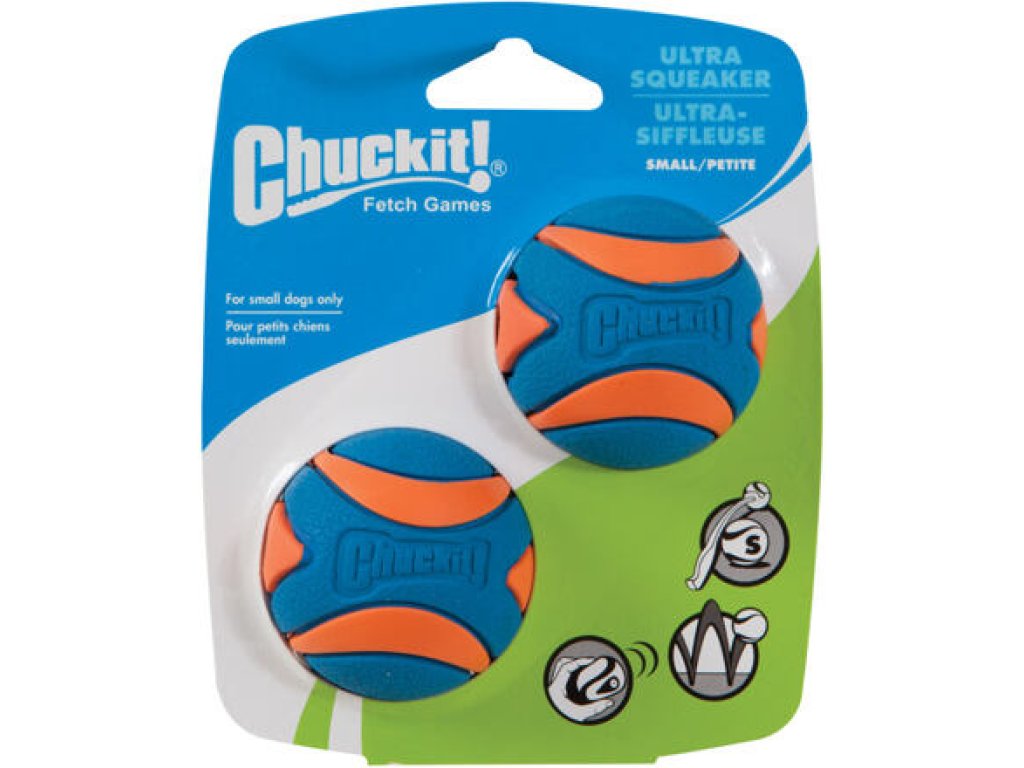 Míček Ultra Squeaker Ball Small 5 cm - 2 na kartě