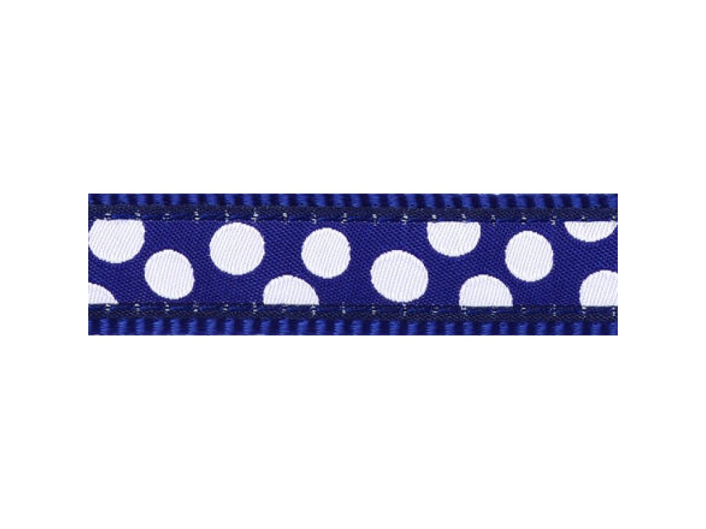 Ob. pol.RD 25 mm x 41-62 cm- White Spots on Navy