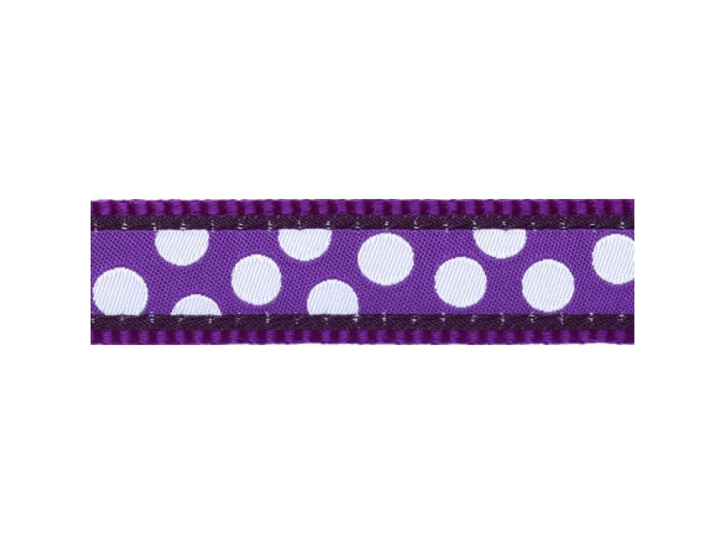 Ob. polos. RD 15 mm x 26-40 cm- White Spots on Purple