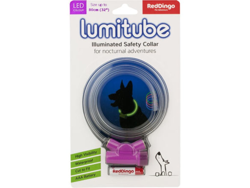 Lumitube Collar S-L - 15 - 80 cm – Purple