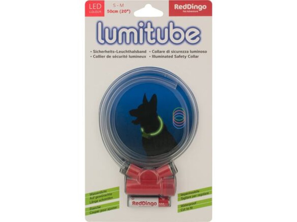 Lumitube Collar S-M - 15 - 50 cm – Red