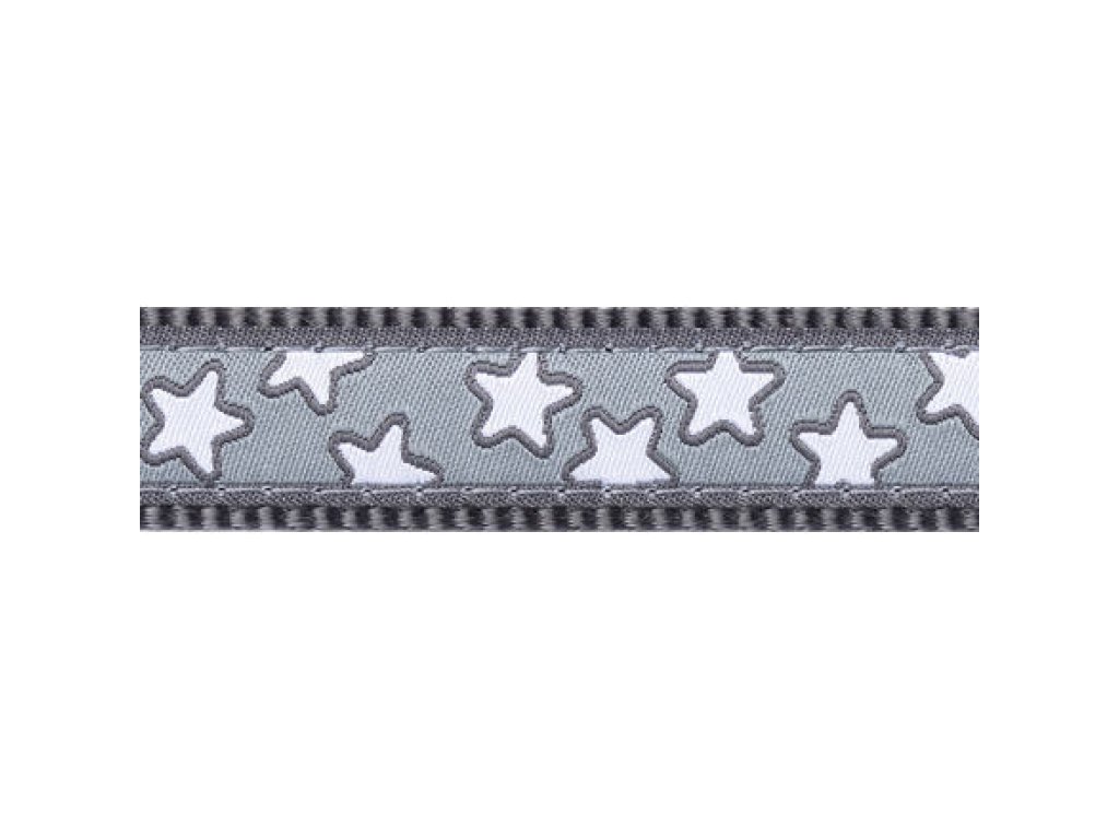 Obojek pro kočky  - Stars White on Grey