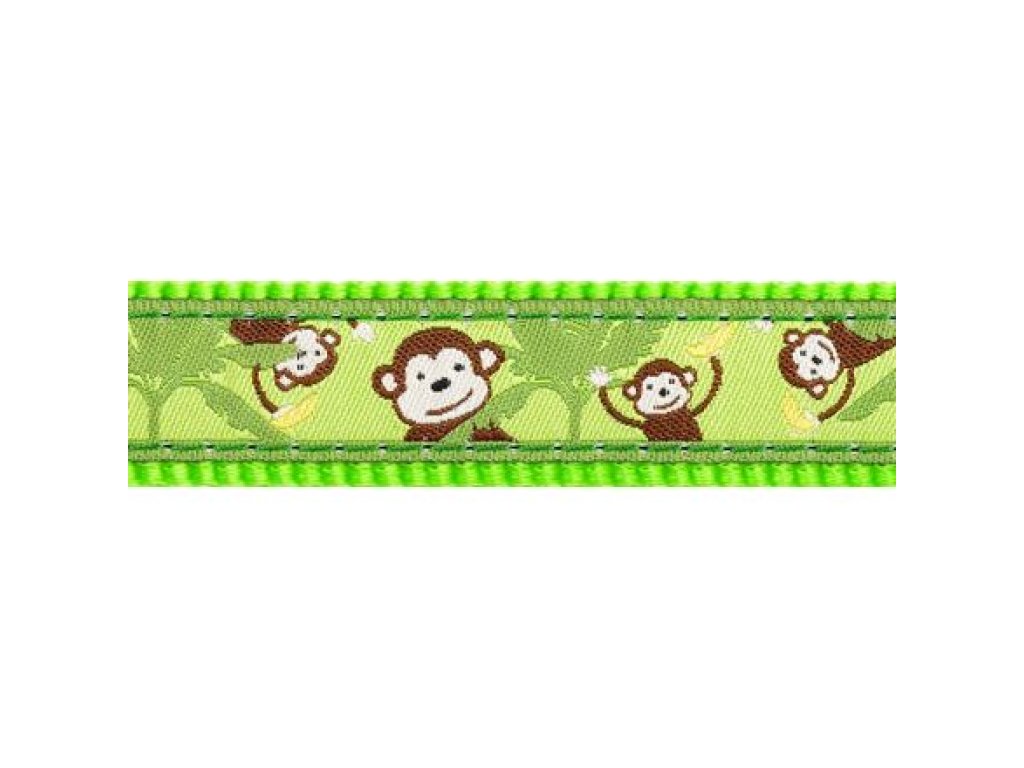 Obojek RD 12 mm x 20-32 cm - Monkey Lime Green