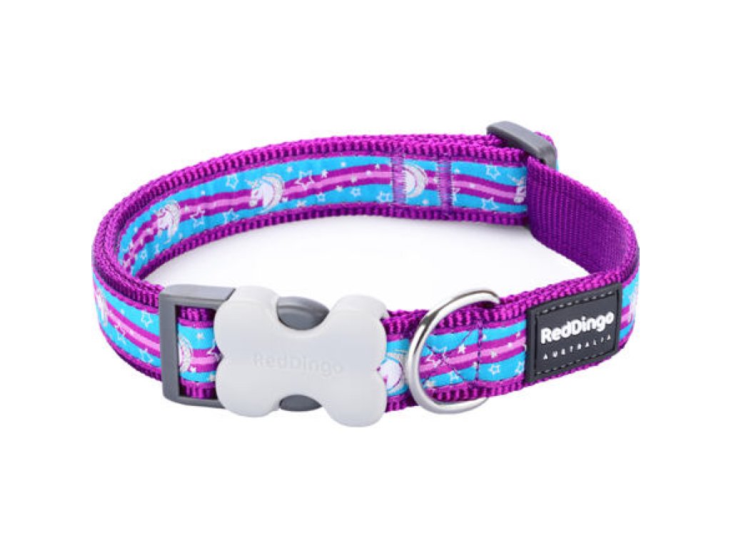 Obojek RD 12 mm x 20-32 cm - Unicorn Purple