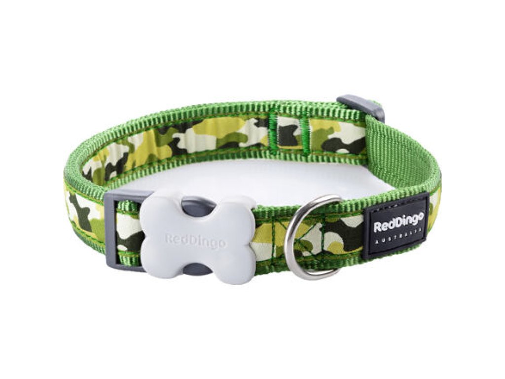 Obojek RD 15 mm x 24-36 cm - Camouflage Green