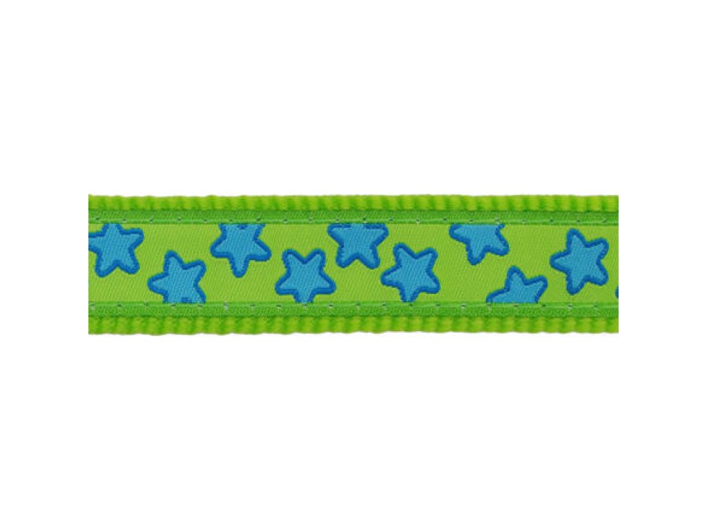 Obojek RD 15 mm x 24-36 cm - Stars Turquoise