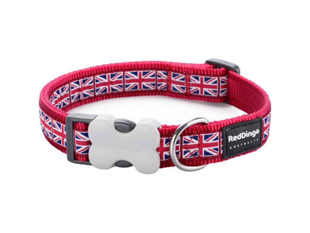 Obojek RD 15 mm x 24-36 cm - Union Jack Flag