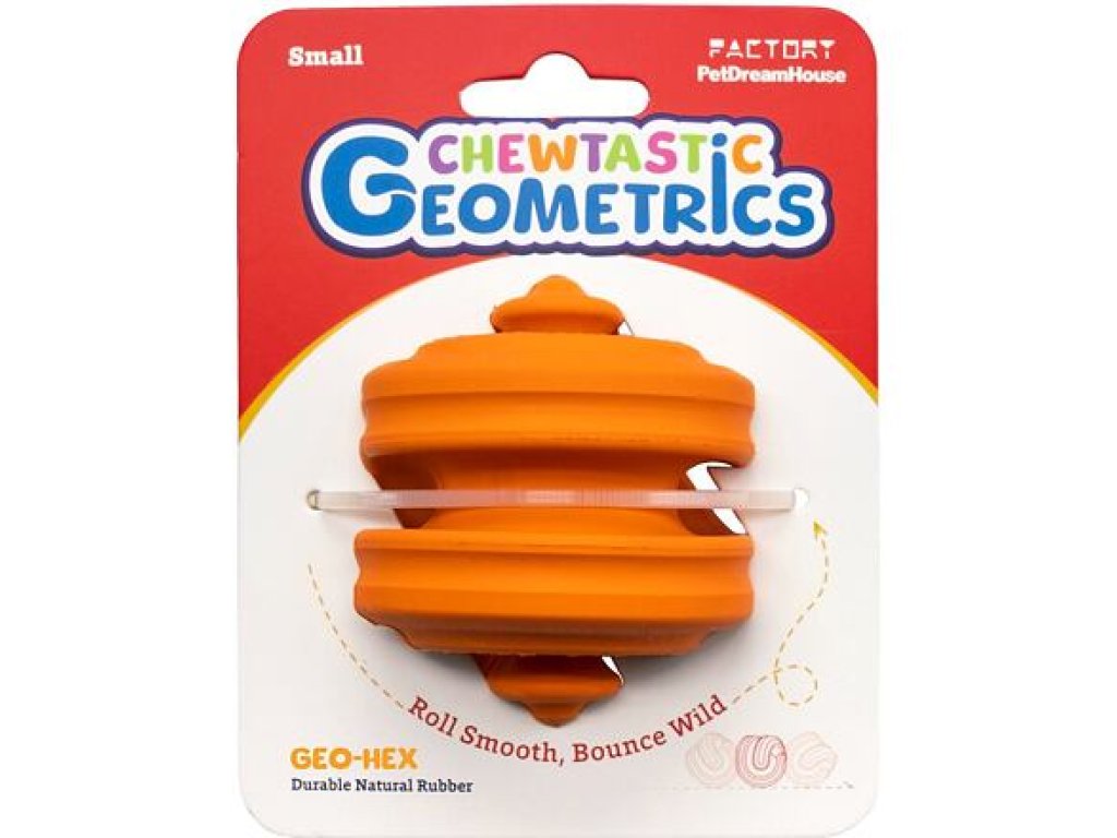 Petdreamhouse Chewtastic Geometrics Geo-Hex – oranžová