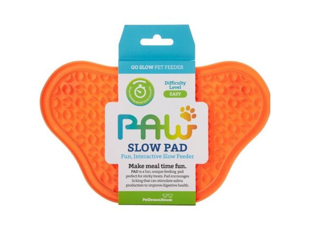 PetDreamHouse Paw Lick Pad – Orange