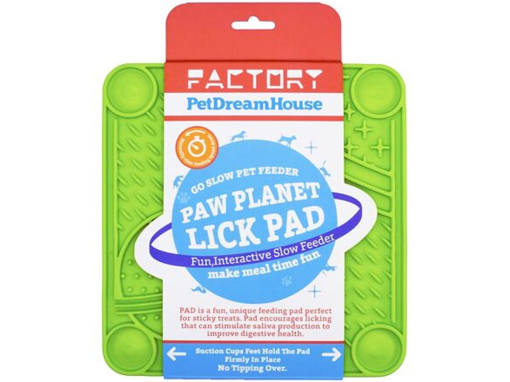 PetDreamHouse lízací podložka Paw Planet Lick Pad – zelená