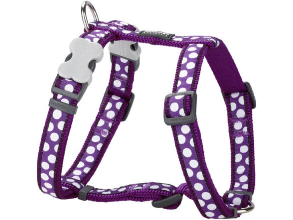 Postroj RD 12 mm x 30-44 cm- White Spots on Purple