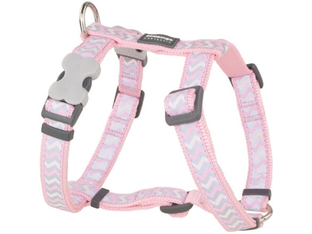 Dog Harness 12 mm x 30-44 cm – Refl. Ziggy Pink