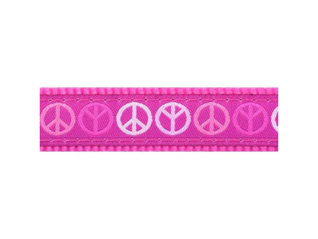 Dog Harness 20 mm x 45-66 cm - Peace Dark Pink