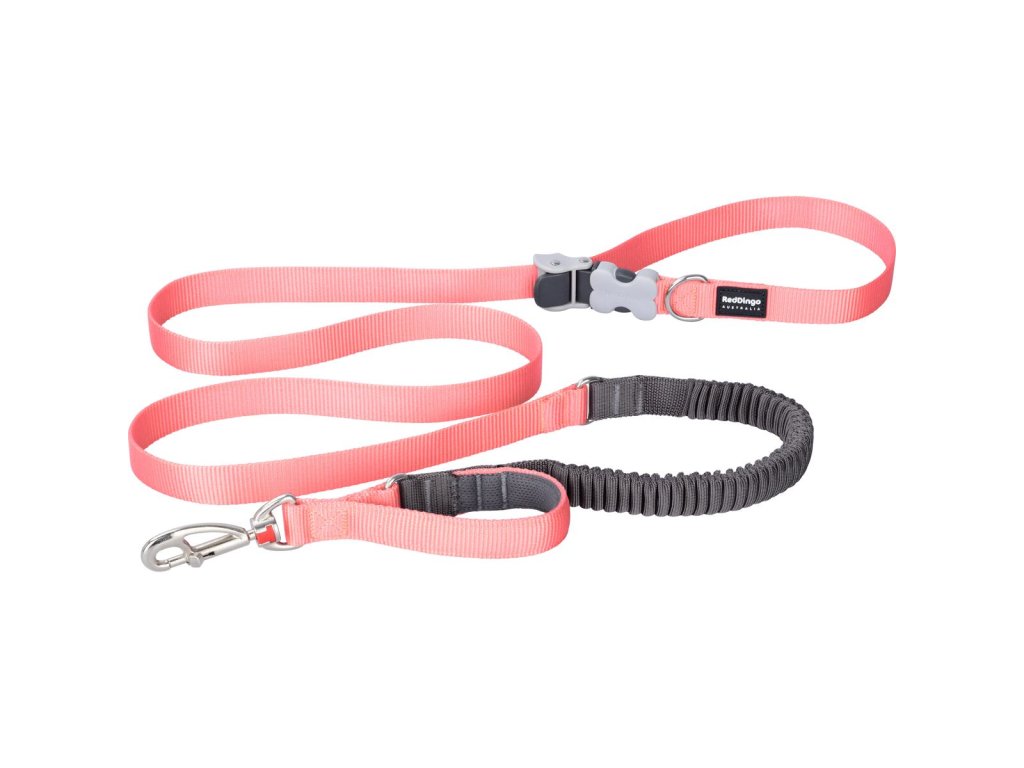Red Dingo vodítko SuperLead Running – Hi-Vis Peach – 20 mm x 2,25 m