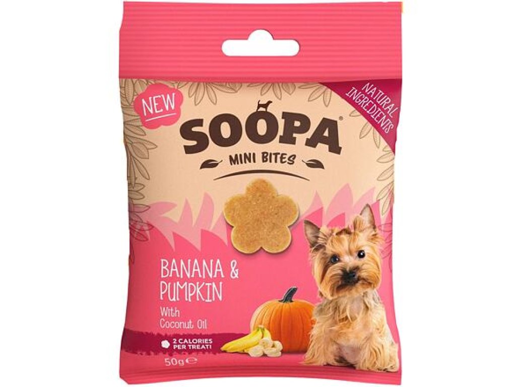 Soopa Healthy Bites Mini s banánem a dýní 50 g