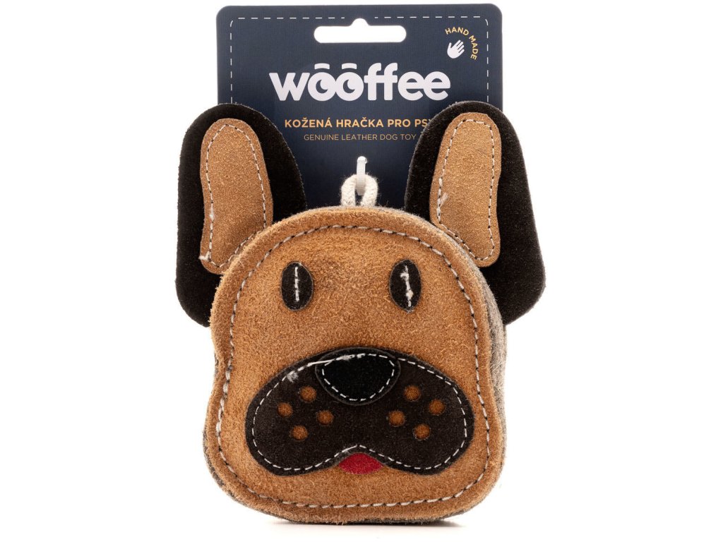 Wooffee kožená hračka Buldoček