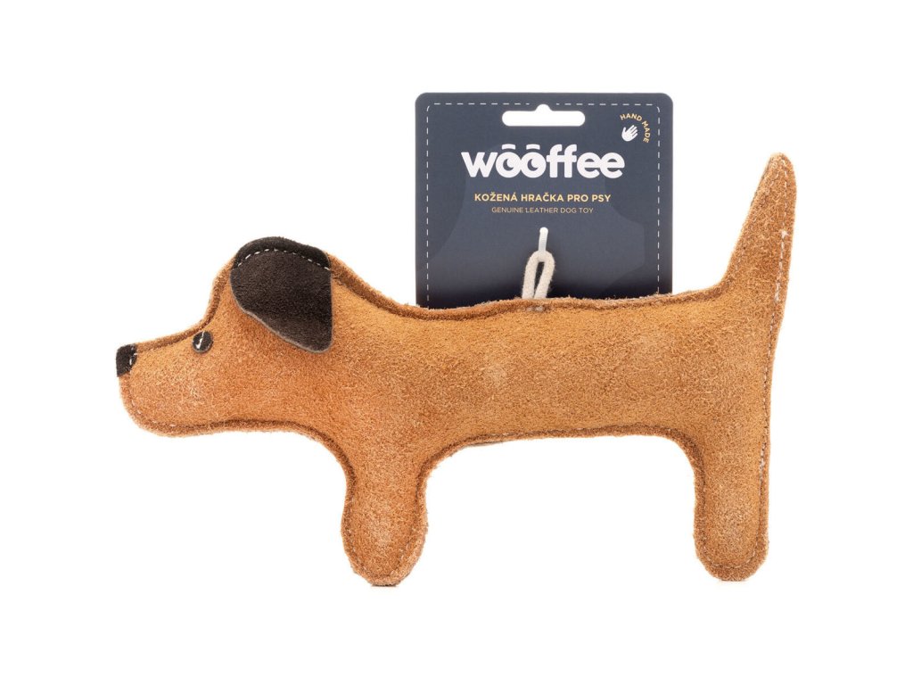 Wooffee kožená hračka Jezevčík