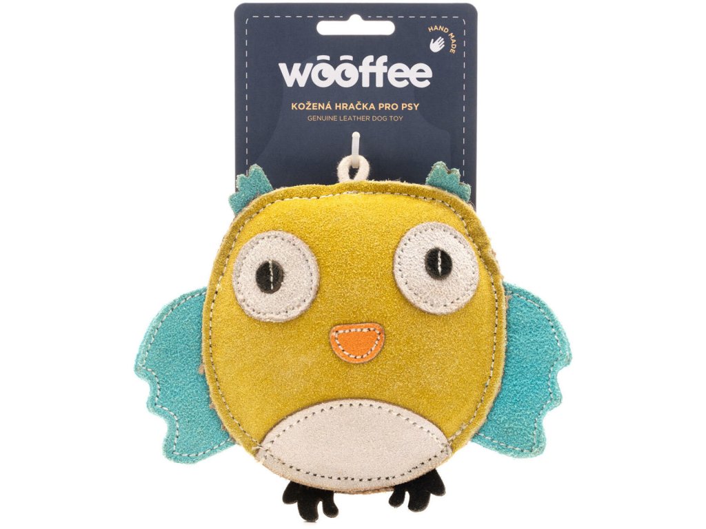 Wooffee kožená hračka Sovička