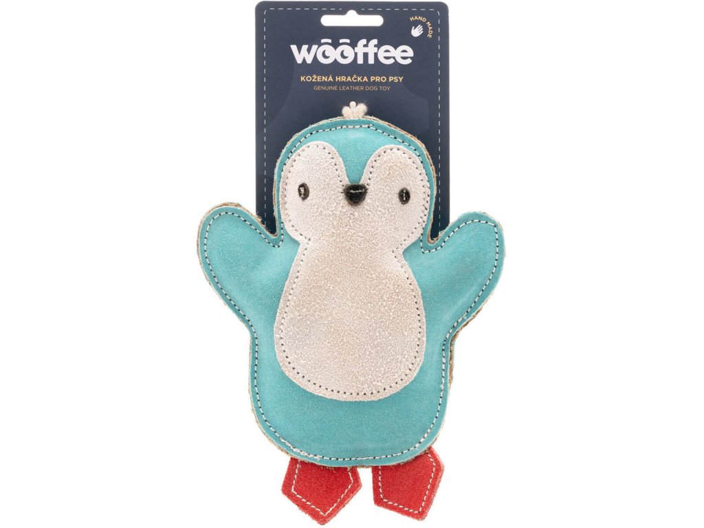 Wooffee kožená hračka Veselý tučňák