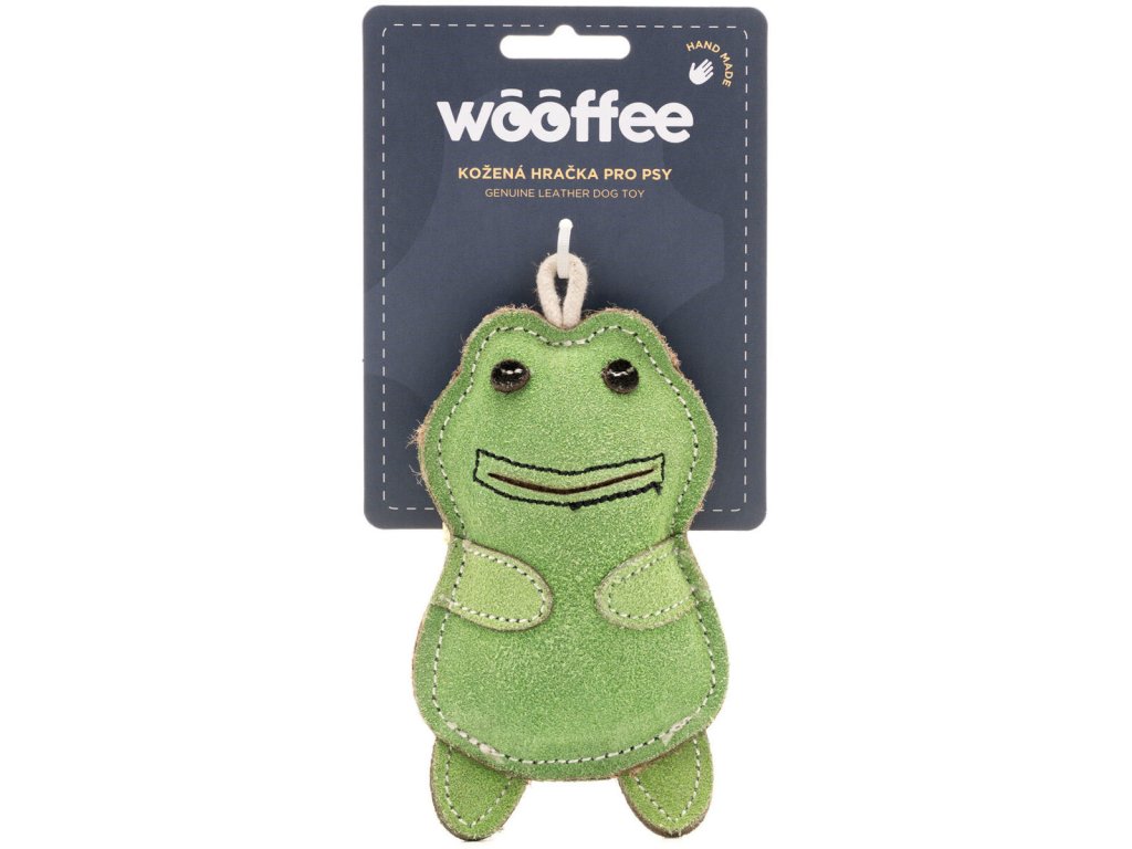 Wooffee kožená hračka Žabka