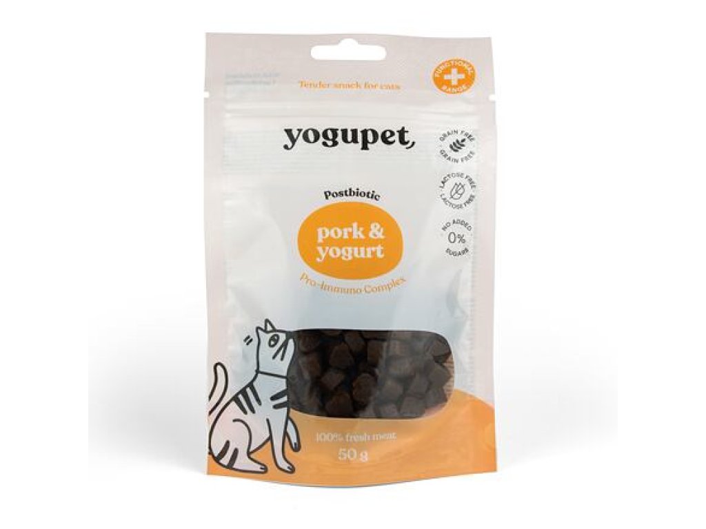 Yogupet Snack pro kočky – s vepřovým masem a jogurtem 50 g