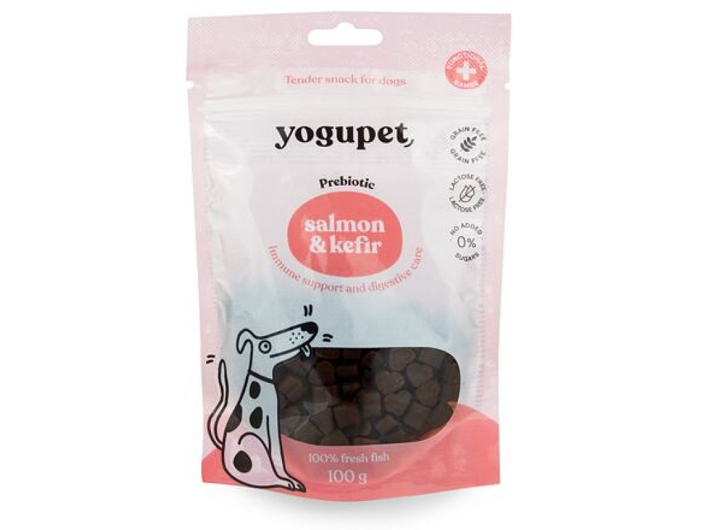 Yogupet Snack pro psy – s lososem a kefírem 100 g